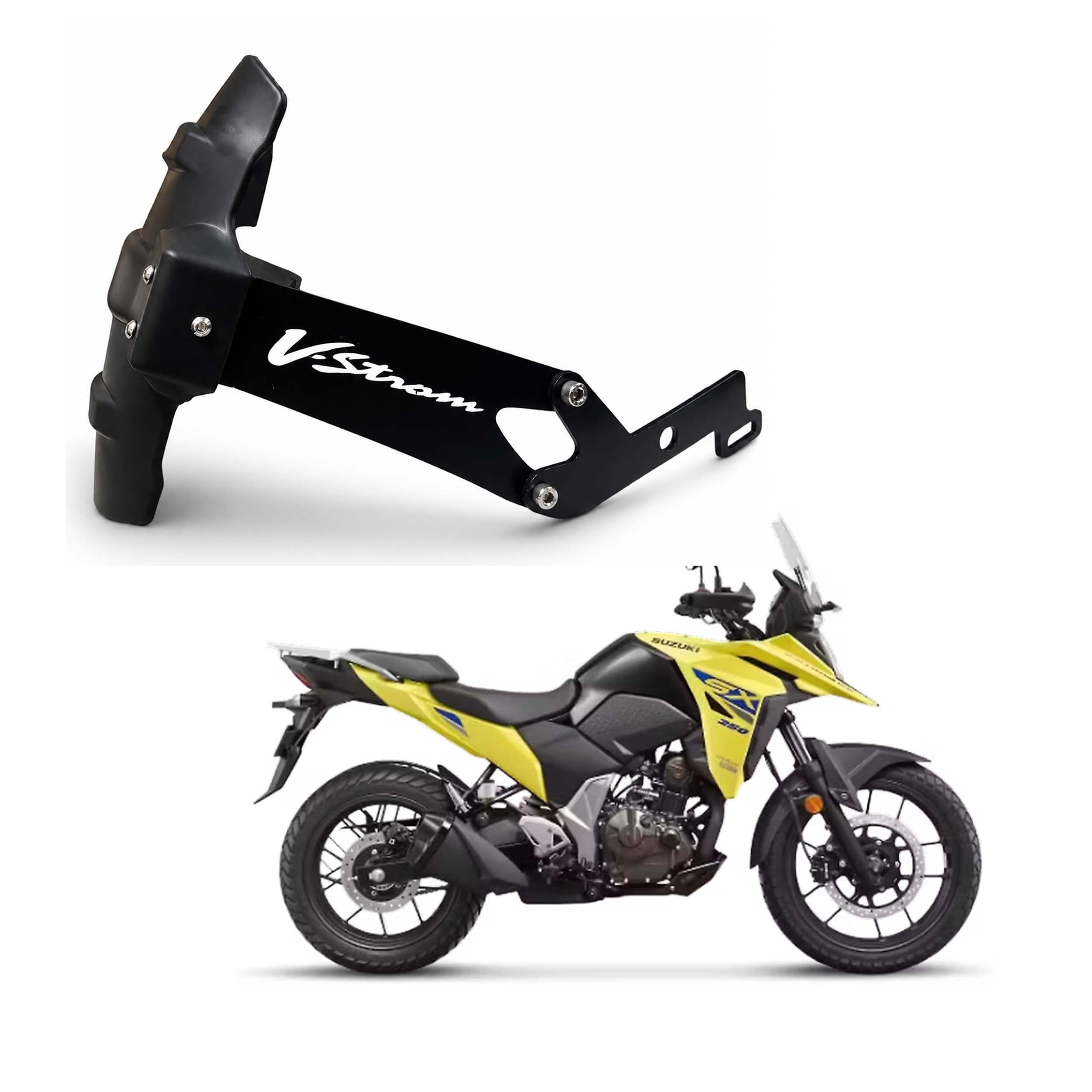 Tyre Hugger Guard Compatible with Suzuki V-Strom SX | Rear Mudguard Splash Guard | Prime Metal Bracket & ABS Mud Flap | Dust, Mud & Water Protection | Easy Installation | Black-image-27