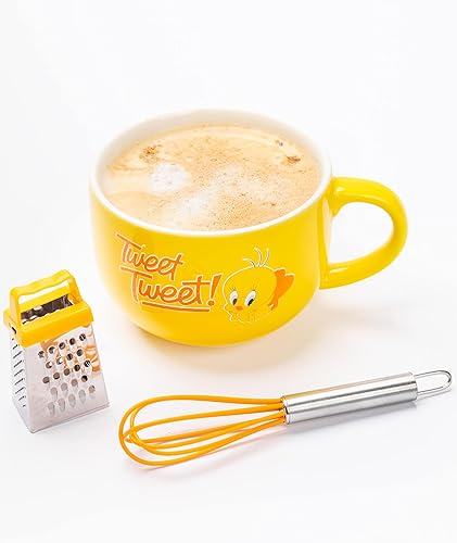 Miniatura 6 de Looney Tunes Juego de regalo de la cocina del hogar de la taza del capuchino de Tweety amarillo de la plantilla de la taza de la