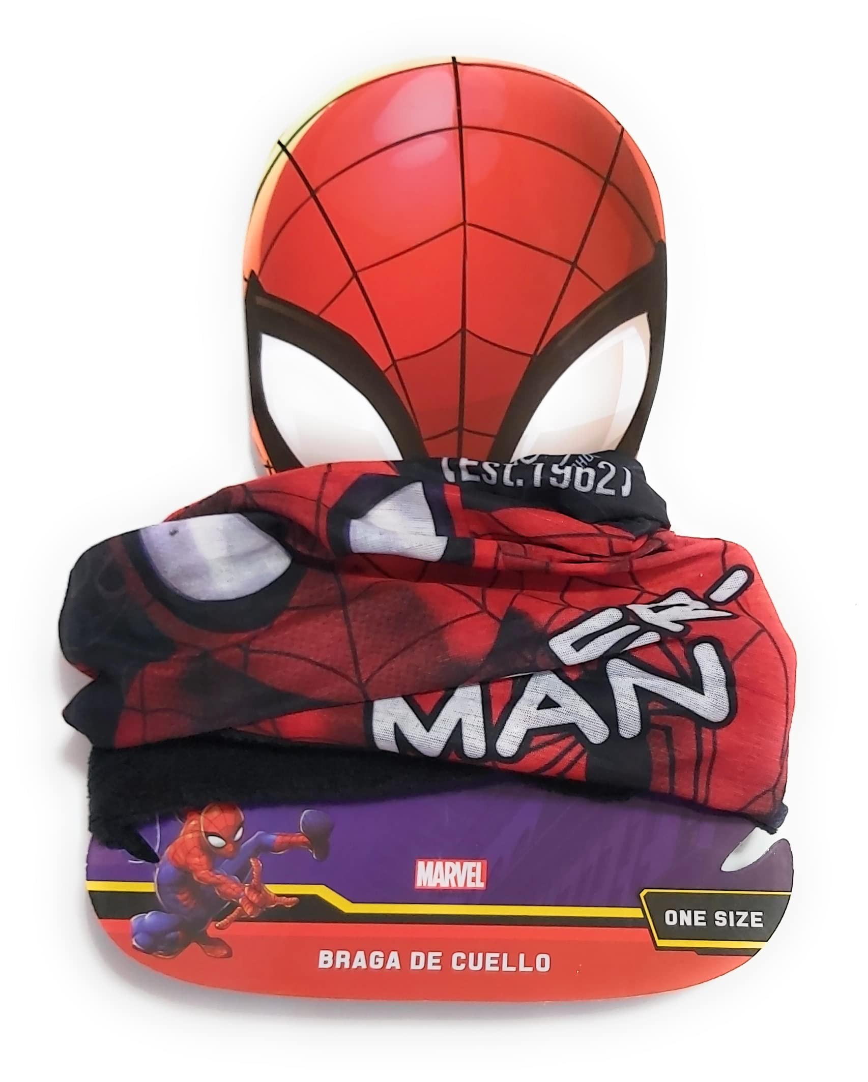 E PLUS M Braga Spiderman de Cuello para Niños - Bufanda Marvel Spiderman Tubular de Coralina
