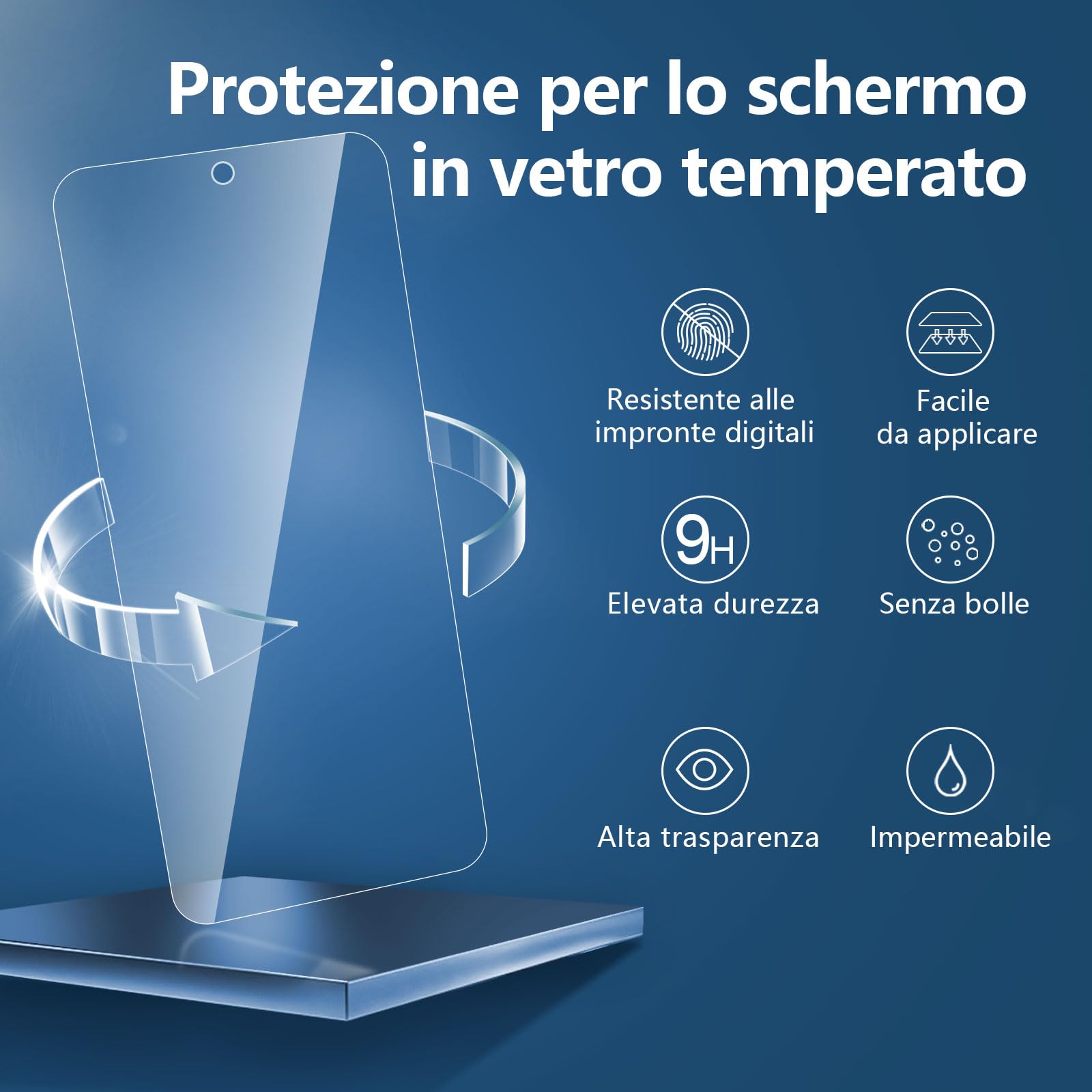 NEW'C 3 Pezzi, Vetro Temperato per OPPO Reno 13 F / 13 FS 5G/4G, Reno12 F 4G, Reno12 FS 5G, Pellicola Prottetiva Anti Graffio, Anti-Impronte, Senza Bolle, Durezza 9H, Trasparente, Ultra Resistente