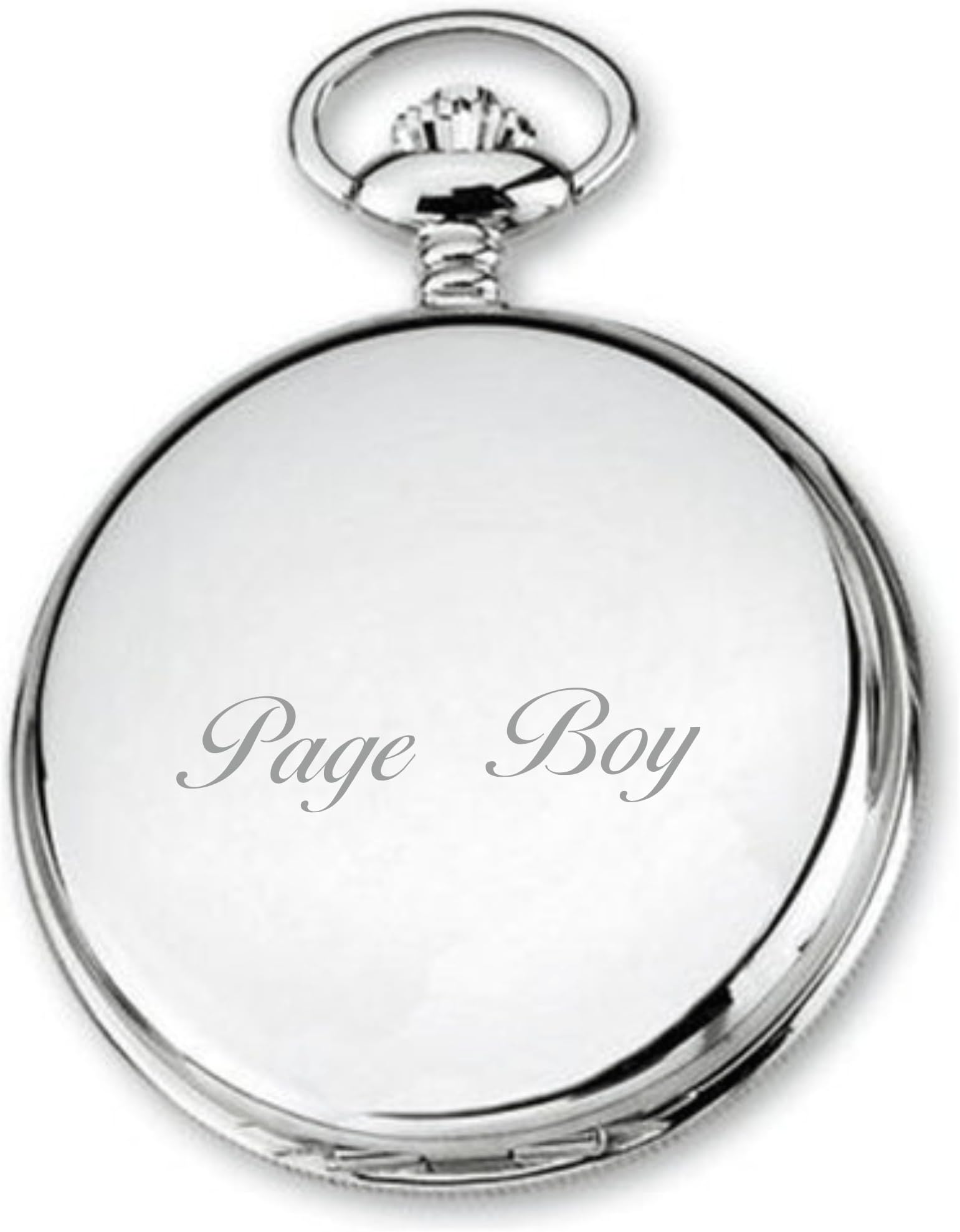 Lucy G PERSONALISED SILVER PAGE BOY POCKET WATCH PW4 CAN BE PERSONALISED ENGRAVED FREE