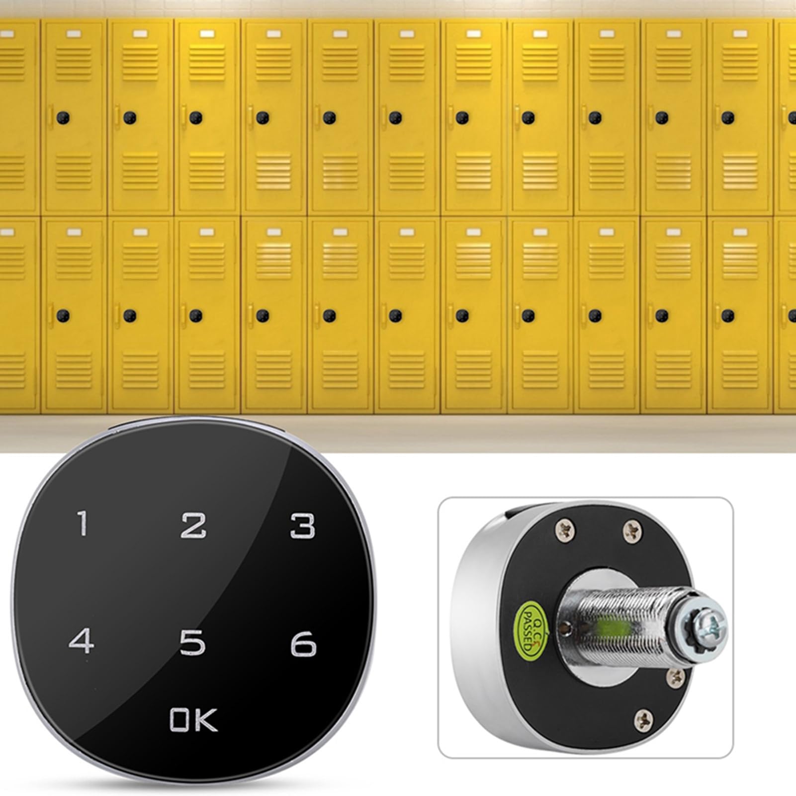 Verrou sécurisé à écran Tactile en Alliage de Zinc avec Combinaison de 4 à 15 Chiffres pour Armoire, Boîte aux Lettres, Dossiers, Sauna, Tiroir, Installation Facile pour Portes de 25 Mm