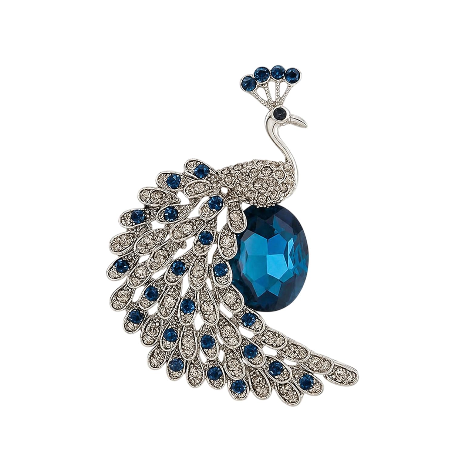 Peacock Brooch Pin Fashion Crystal Rhinestone Jewellery Pin Vintage Accessories Decoration Clothing Bouquet Brooches for Women Girl- X003-image-28