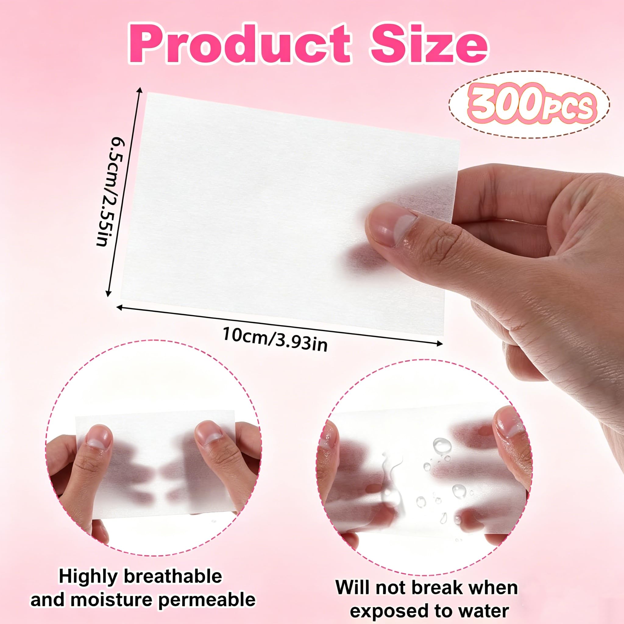 Papel Permanente Desechable,300 PCS Papel para Rizar Resistente al Calor,Papel Reutilizable para Rizar el Cabello,Kit Permanente para Salón y Peluquería Doméstica