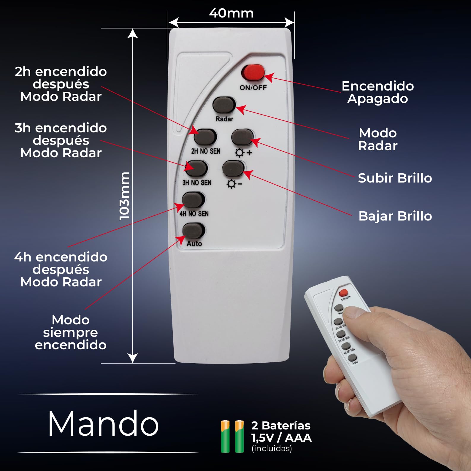 LED ATOMANT Confezione da 2 Lampione Solare LED Esterno 100W, Bianco Freddo, IP65, con Sensore di Movimento e Telecomando, Lampioni da Giardino, Faro Esterno con Pannello Solare, Incluso il Palo