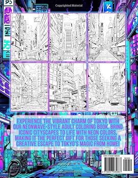 Amazon.com: TOKYO Neon Lights Adult Coloring Book. Relax and