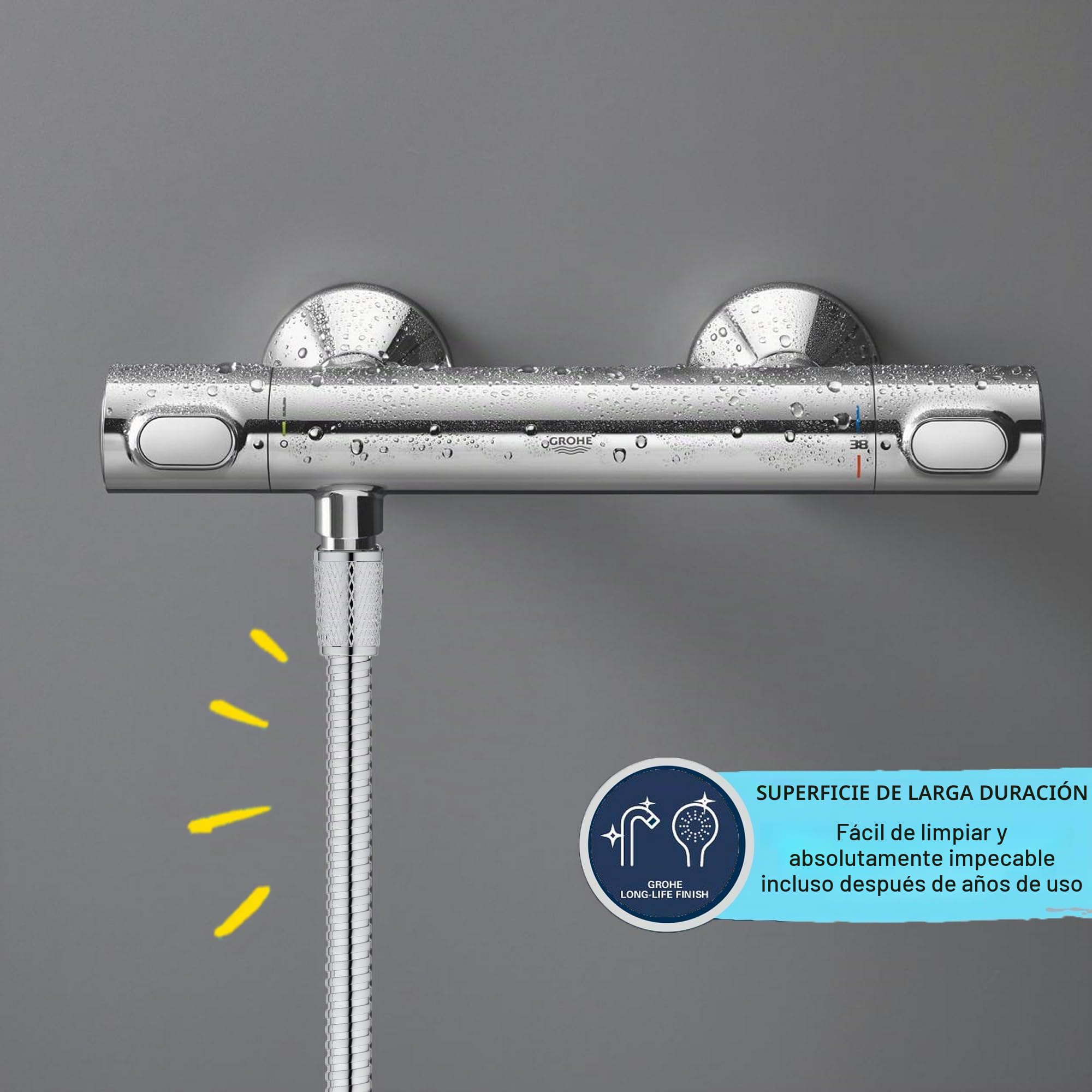 Grohe VitalioFlex QuickFix - Flexo de ducha, 1500mm, metal, ref 27502001
