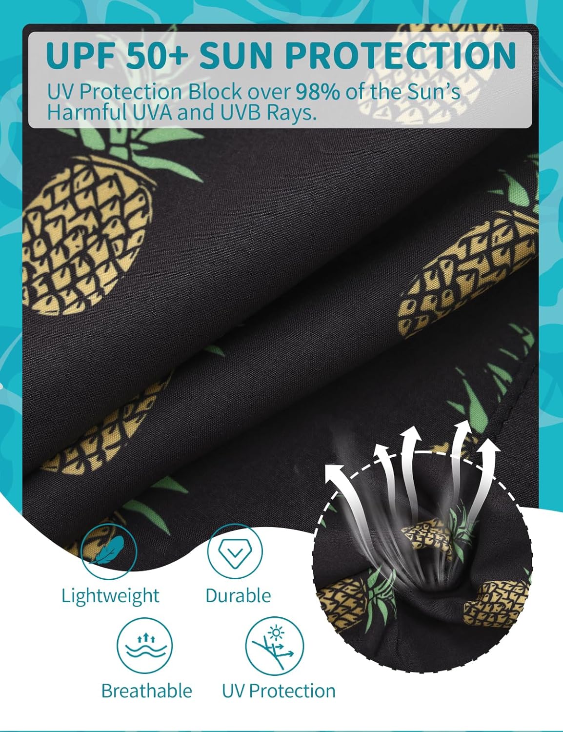 Boys Swim Trunks with Liner, UPF50+ Sun Protection Kids Swimming Shorts Toddler Quick Dry Beach Pool - Image 4