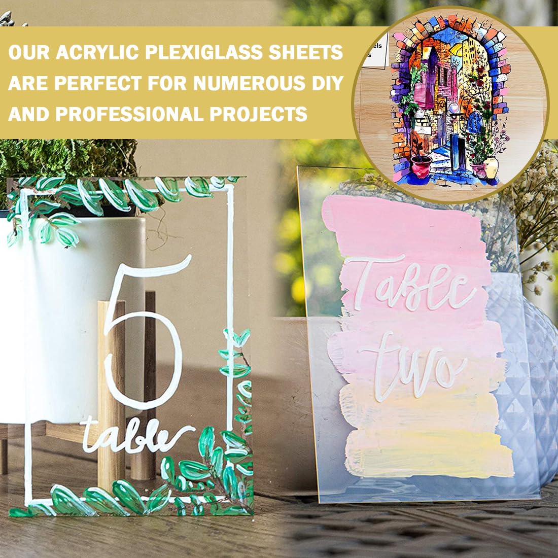 Placca in plexiglass, 10 unità, 15 cm x 10 cm x 1 mm, trasparente, foglio di plastica per la sostituzione di vetro della cornice fotografica, progetti fai da te e vernici, piastra acrilica