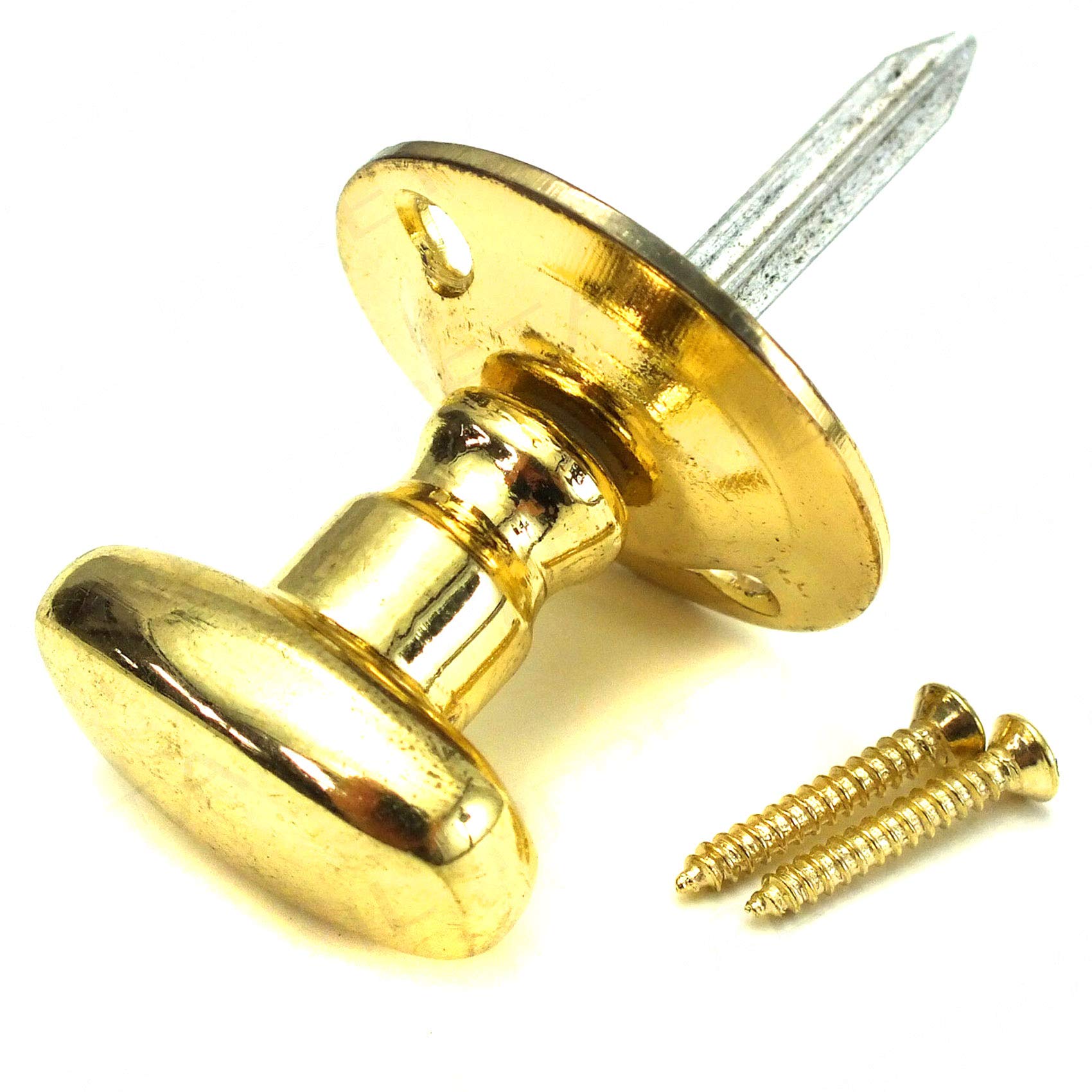 34mm Brass Thumb Turn Knob - Polished Brass Door Lock