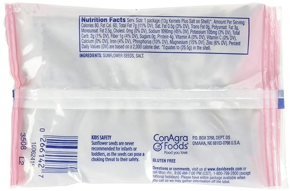 Amazon Com David Seed Sunflower Seeds Original 0 9 Ounce 36 Pack Patio Lawn Garden Amazon Com David Seed Sunflower Seeds Original 0 9 Ounce 36 Pack Patio Lawn Garden