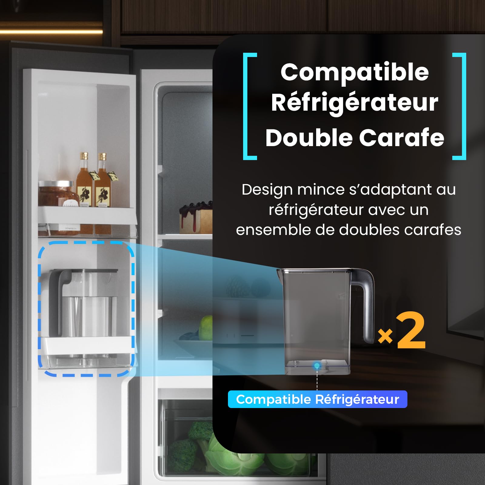 iSpring RCD100HCG d’Osmose Inverse avec Eau Chaude et Froide sur Comptoir, Distributeur d’Eau Osmosée Alcaline, 9 Températures et 6 Volumes de Distribution, Affichage TDS et Durée de Vie des Filtres,