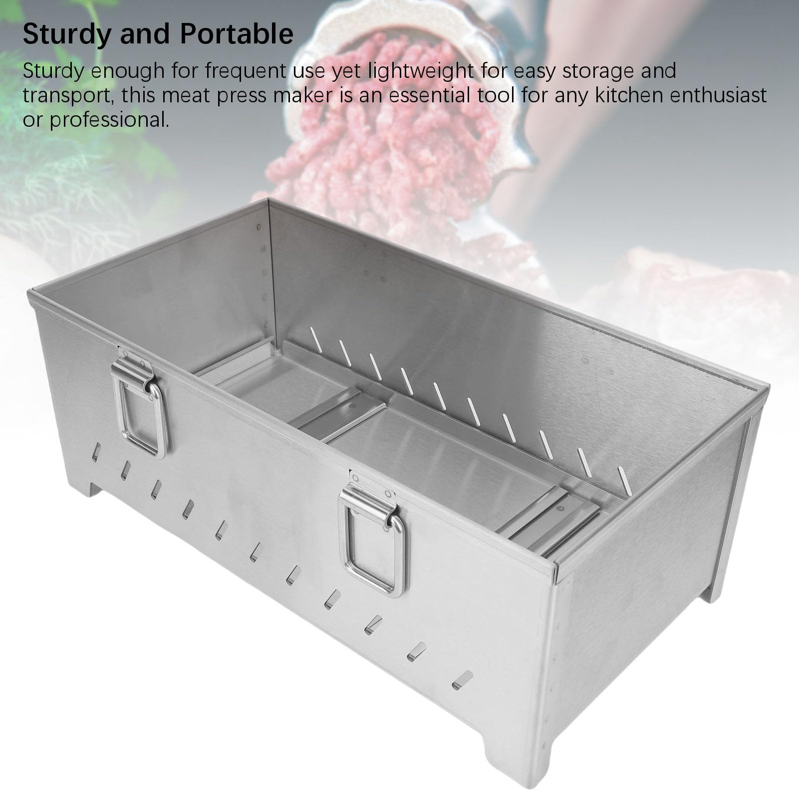 HEEPDD Pressa per Carne, Acciaio Inossidabile 304 per Carne e Pancetta Fatti in Casa, Funzionamento Semplificato per Chef Casalinghi e Appassionati di (5KG)