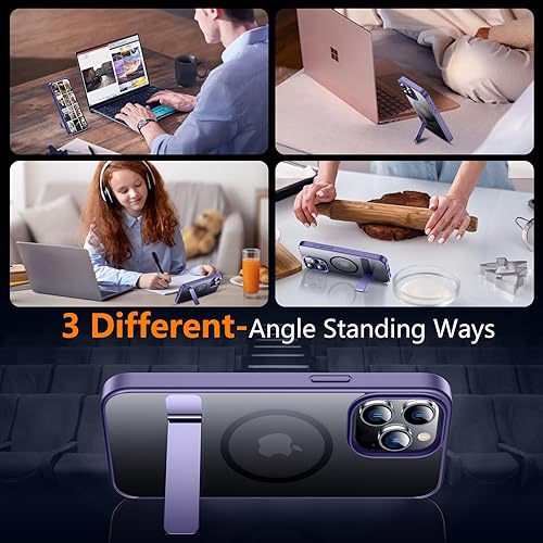 Miniatura 7 de SPIDERCASE Funda magnética para iPhone 15 Pro, protección contra caídas de grado militar de 10 pies, 2 protectores de pantalla de vidrio templado y