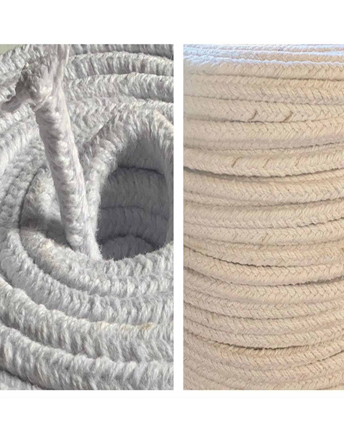 Rope Seal Ceramic Fiber Rope - Round Braided 3.28 Feet, High Temperature Gasket Seal for Boiler Furnace Oven Kiln Casting(50 * 50mm)