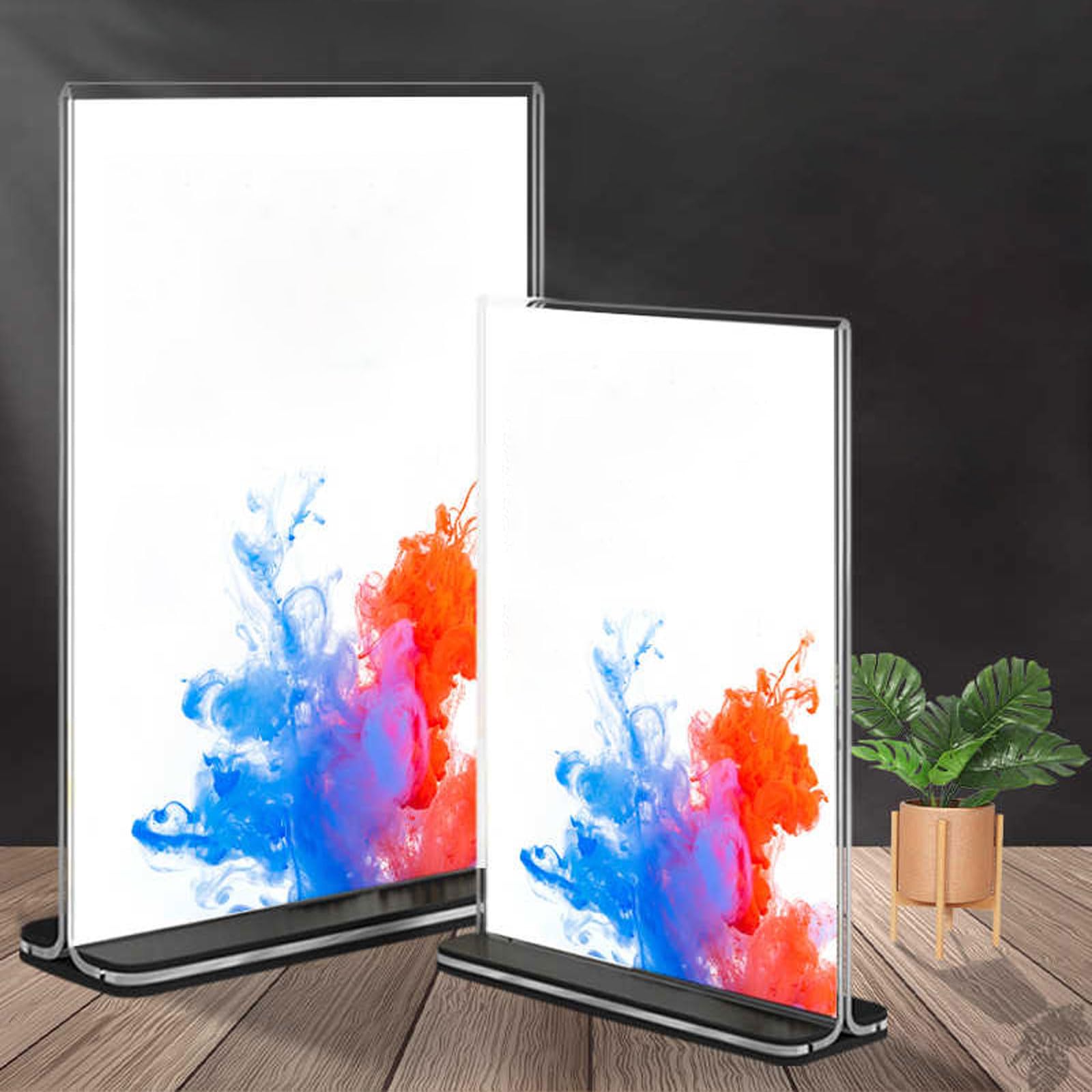 Soporte Carteles De AcríLico,Soporte para Carteles De AcríLico para MenúS,Soporte De Menú De AcríLico,Soporte para Menu Restaurante,Pantalla De Doble Cara,Apto para Restaurantes