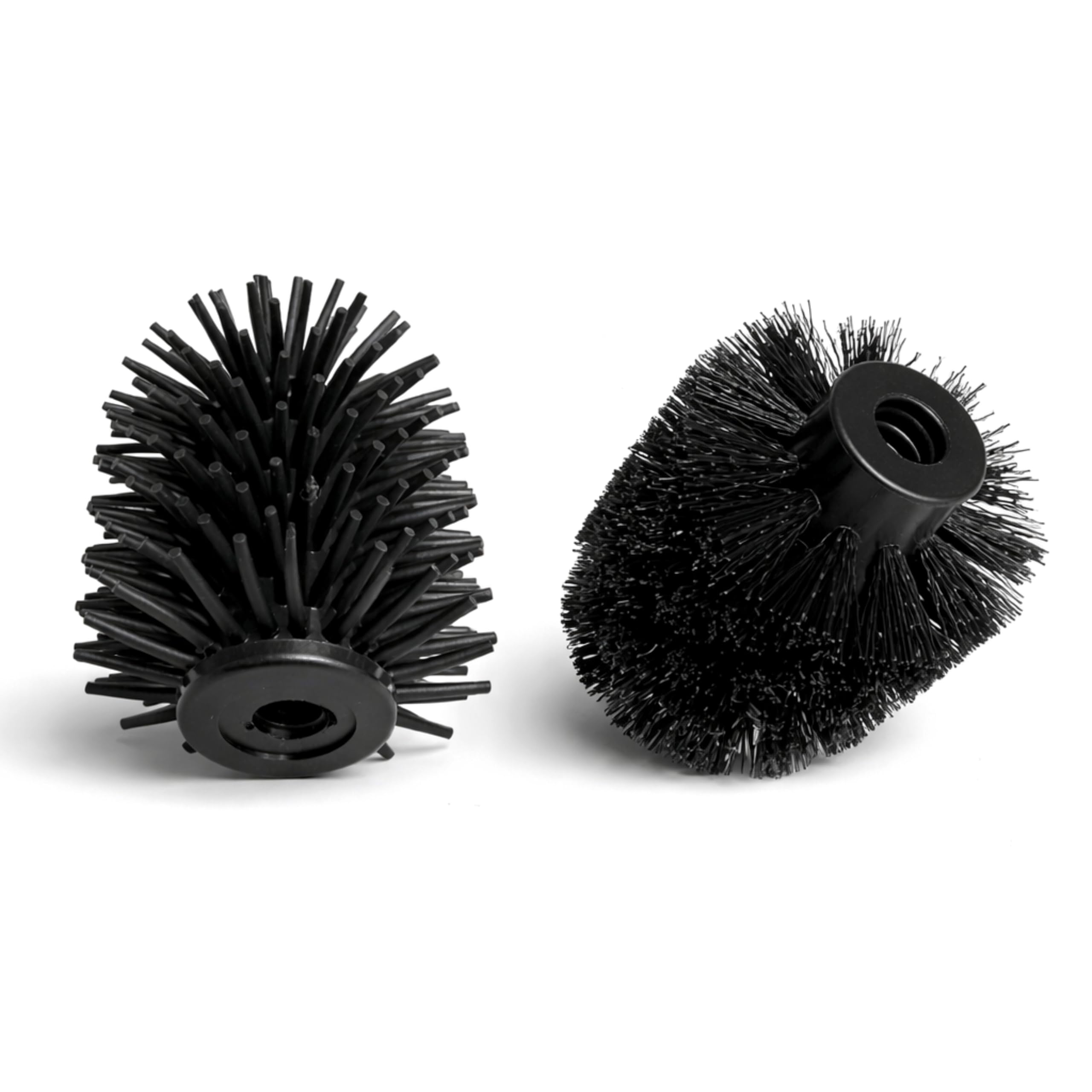 Bravara X Toilet Brush Replacement Heads (2 Pack) – 12mm Screw-On Fit, Silicone & Bristle Brush Heads, Compatible with 12mm Thread Toilet Brush Handles