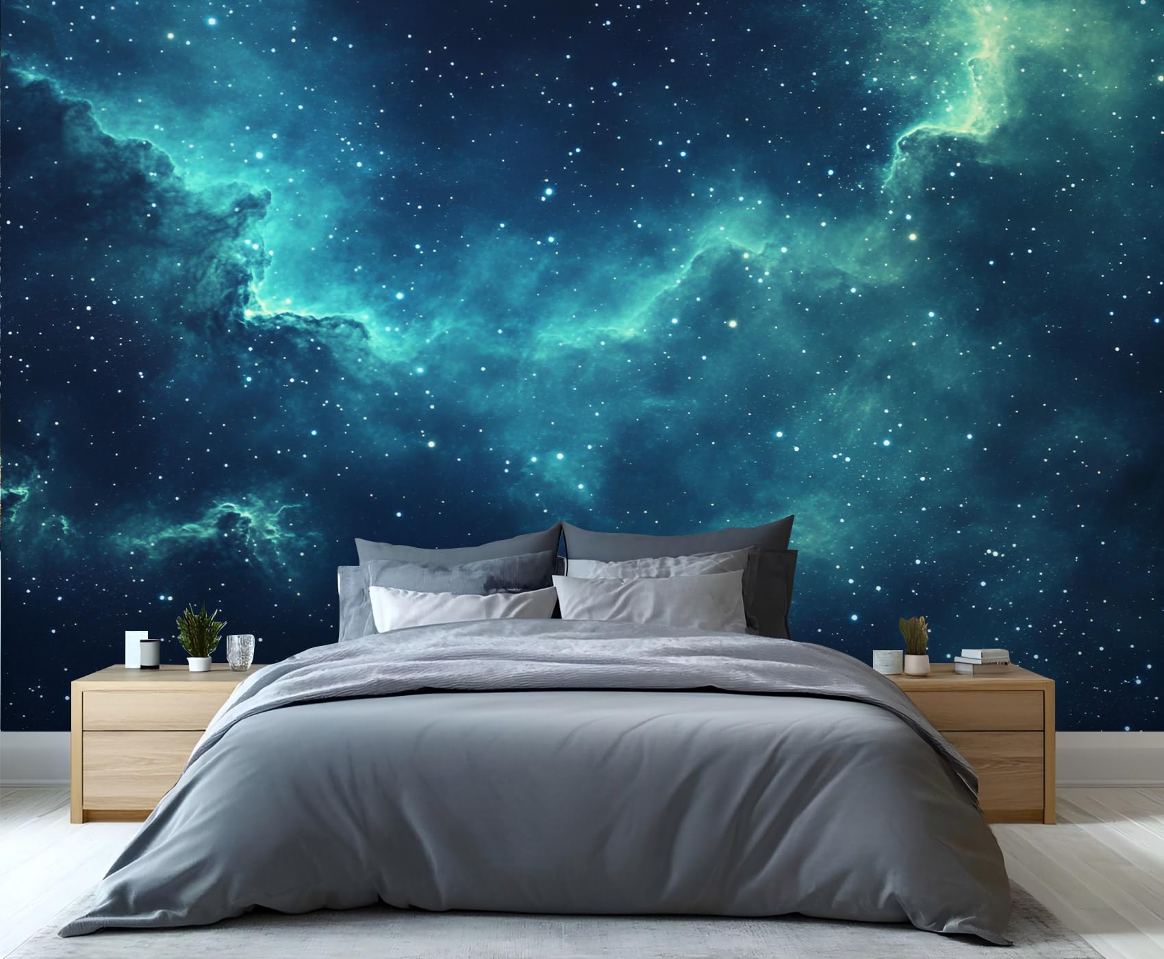 Milky Way Wandbild Kosmischer Nebel Tapete Weltraum Wandbild Riesiges Home Wohnzimmer Esszimmer Wanddekoration Poster (nicht selbstklebend)
