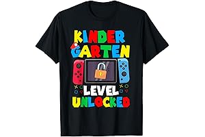 Kindergarten Level Unlocked Back to School First Day Gamer T-Shirt for Boy