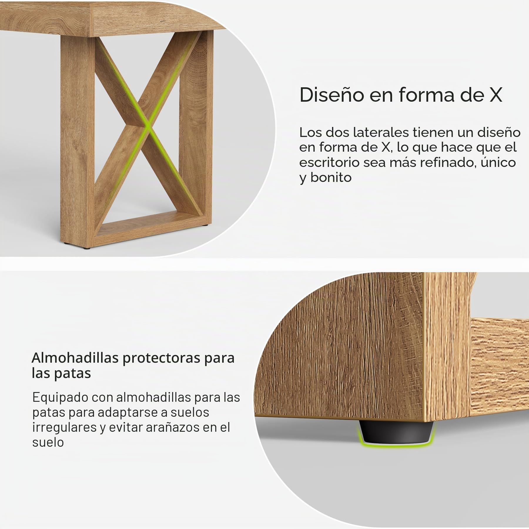 Tribesigns Mesa de Comedor, 160 cm Mesa Cocina para 4-6 Personas, Diseño Grueso de Estilo Rústico, Mesa Rectangular de Cocina Madera para Comedor, Sala de Estar, Marrón