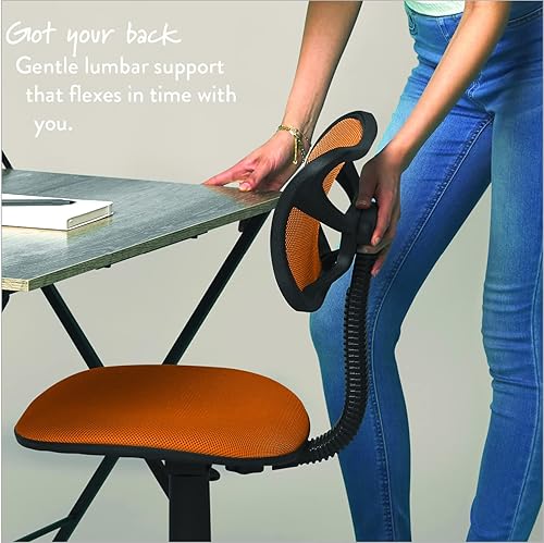 Miniatura 5 de Urban Shop - Silla giratoria de malla, color naranja