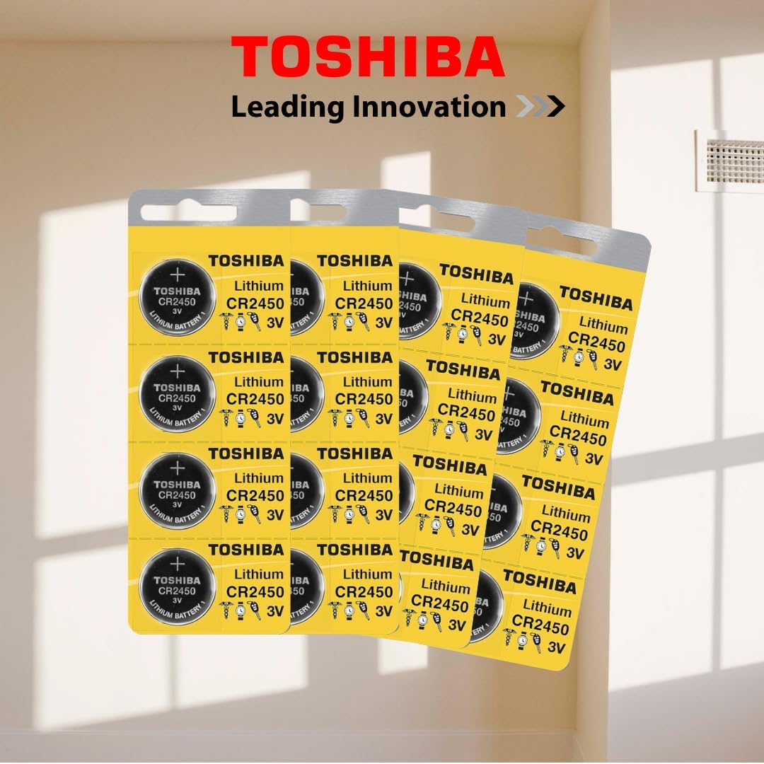 Toshiba CR2450 3 Volt Lithium Coin Battery (80 Batteries)