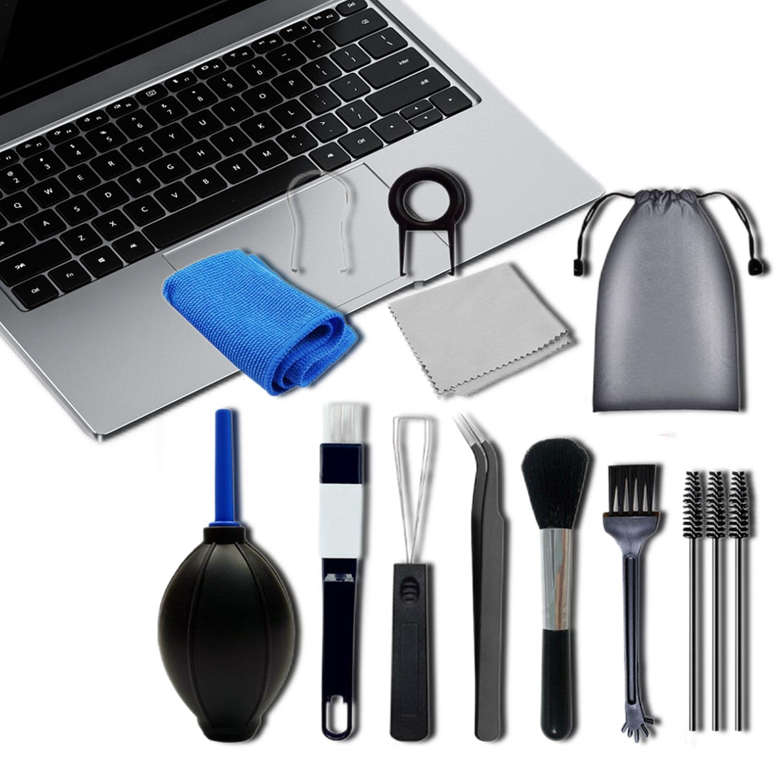 Laptop Cleaning Set - Computer Maintenance Tool Set, Mobile Device Cleaning Set | Electronic Device Cleaner Kit, Foam Swabs Computer keyboard Soft Brush cleaning kit for Computer Laptop Earbud Phone
