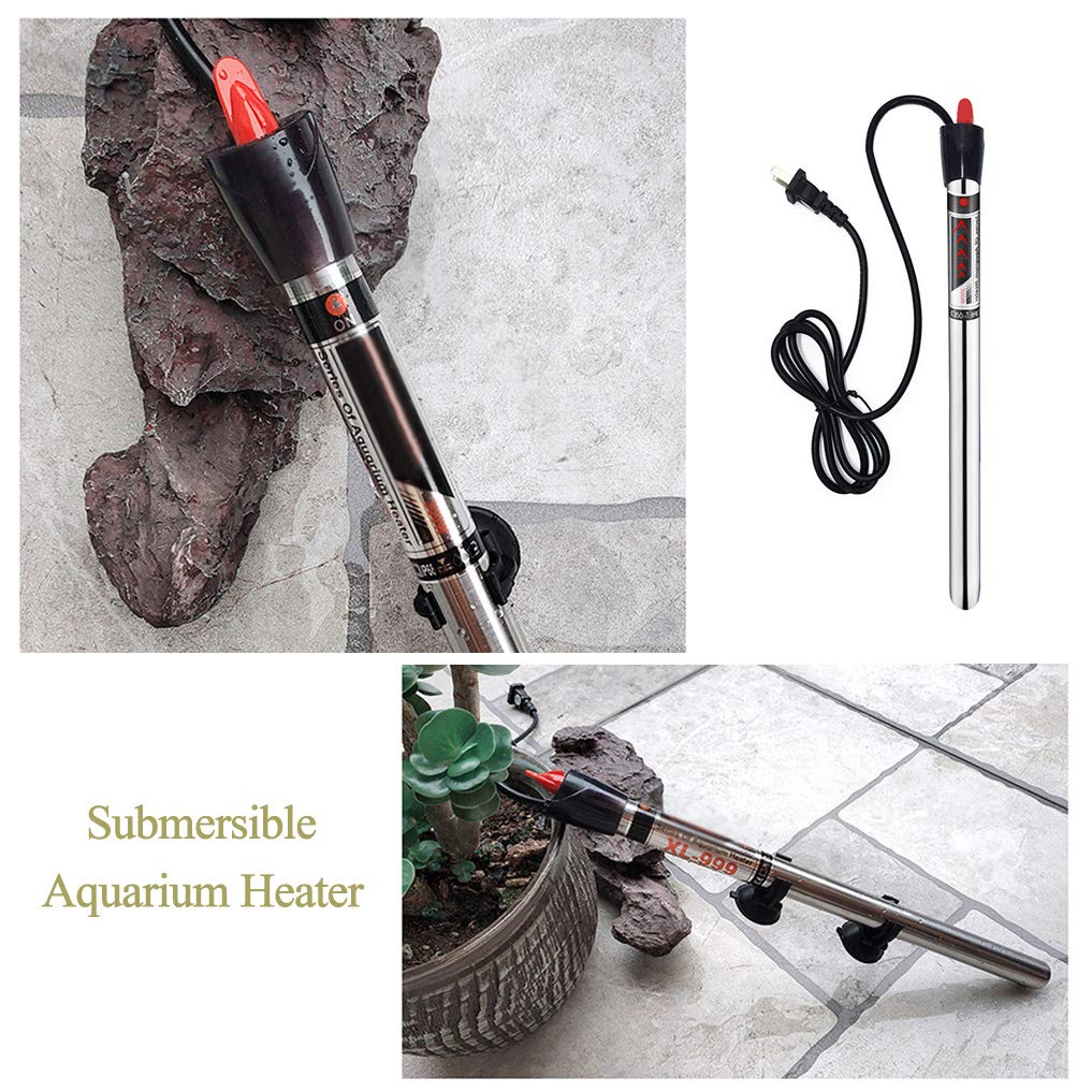 Réchauffeur Submersible d'aquarium d'aquarium d'acier Inoxydable avec la Couverture protectrice, 50W / 100W / 200W / 300W / 400W / 500W