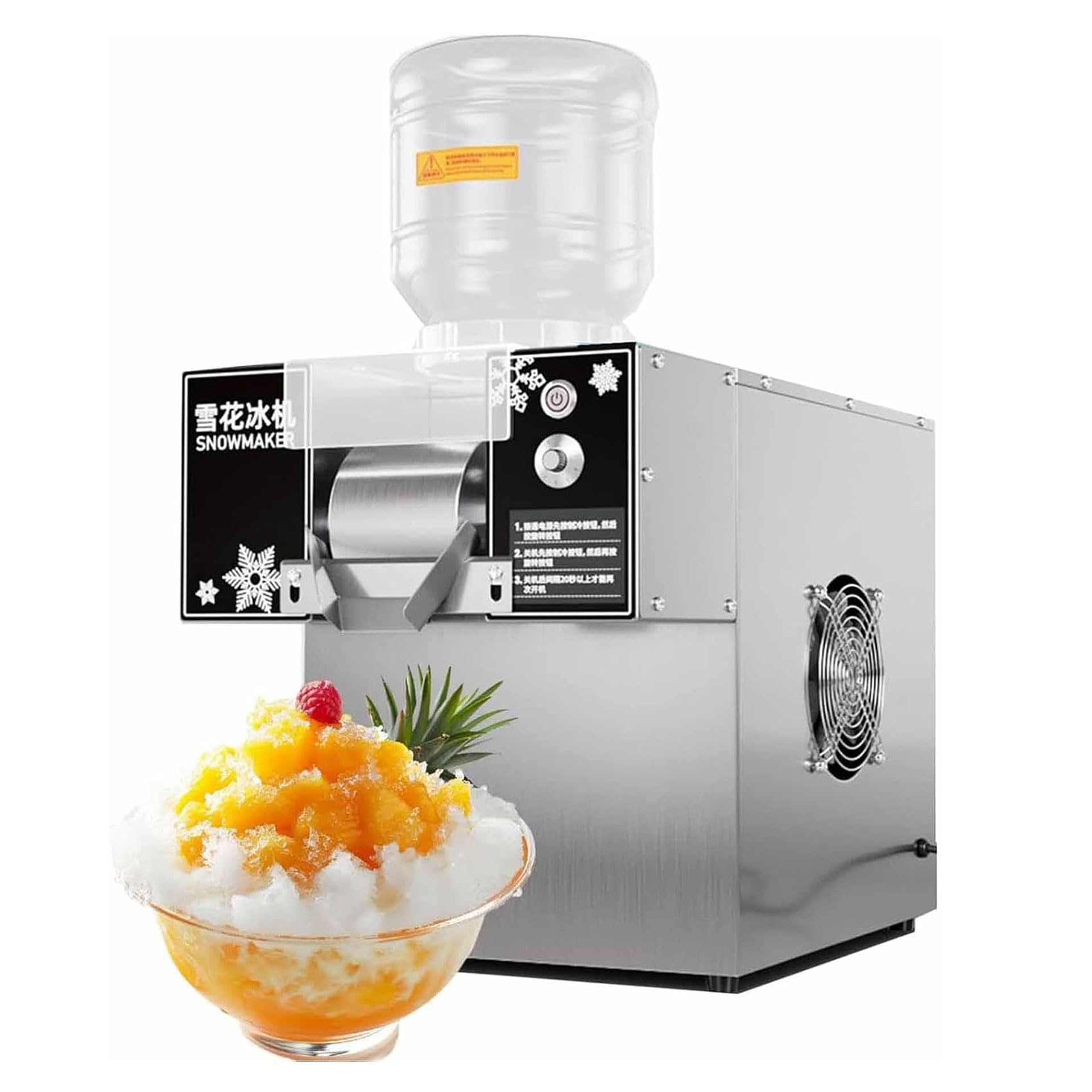 Korean Shaved Ice Machine Commercial Snowflake Ice Maker White,31x57x42cm
