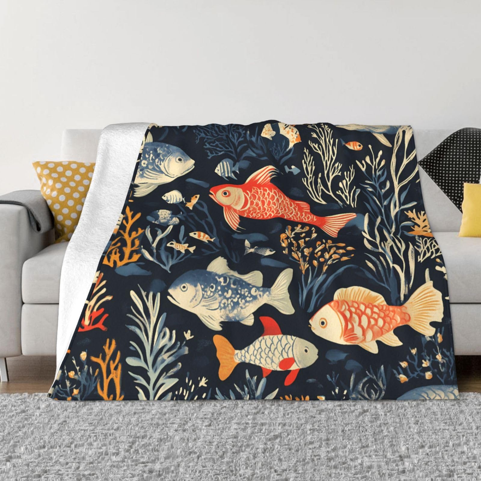 Couverture de canapé chaude en flanelle grand plaid lit 203x152cm