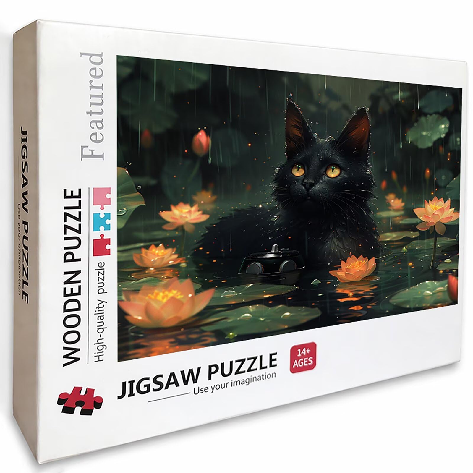 Chat Puzzle 2000 pièces Adultes, Puzzle Bois 99x70cm, Adultes Jeu éducatif Défi énigme avec Une Boîte d'emballage Exquise, Jeu Relaxant Détente Collection, Cadeau Fille, été Decoration, (Fleur) 7-4018