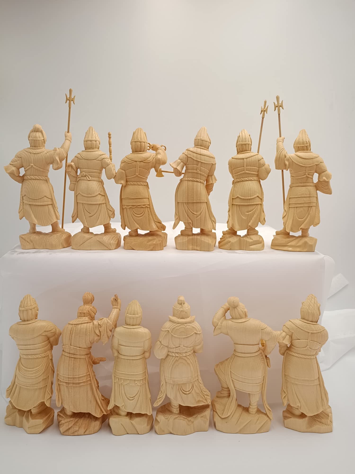 Amazon｜十二神将 仏像 十二体一組 十二干支 木彫り 仏像 縁起仏像