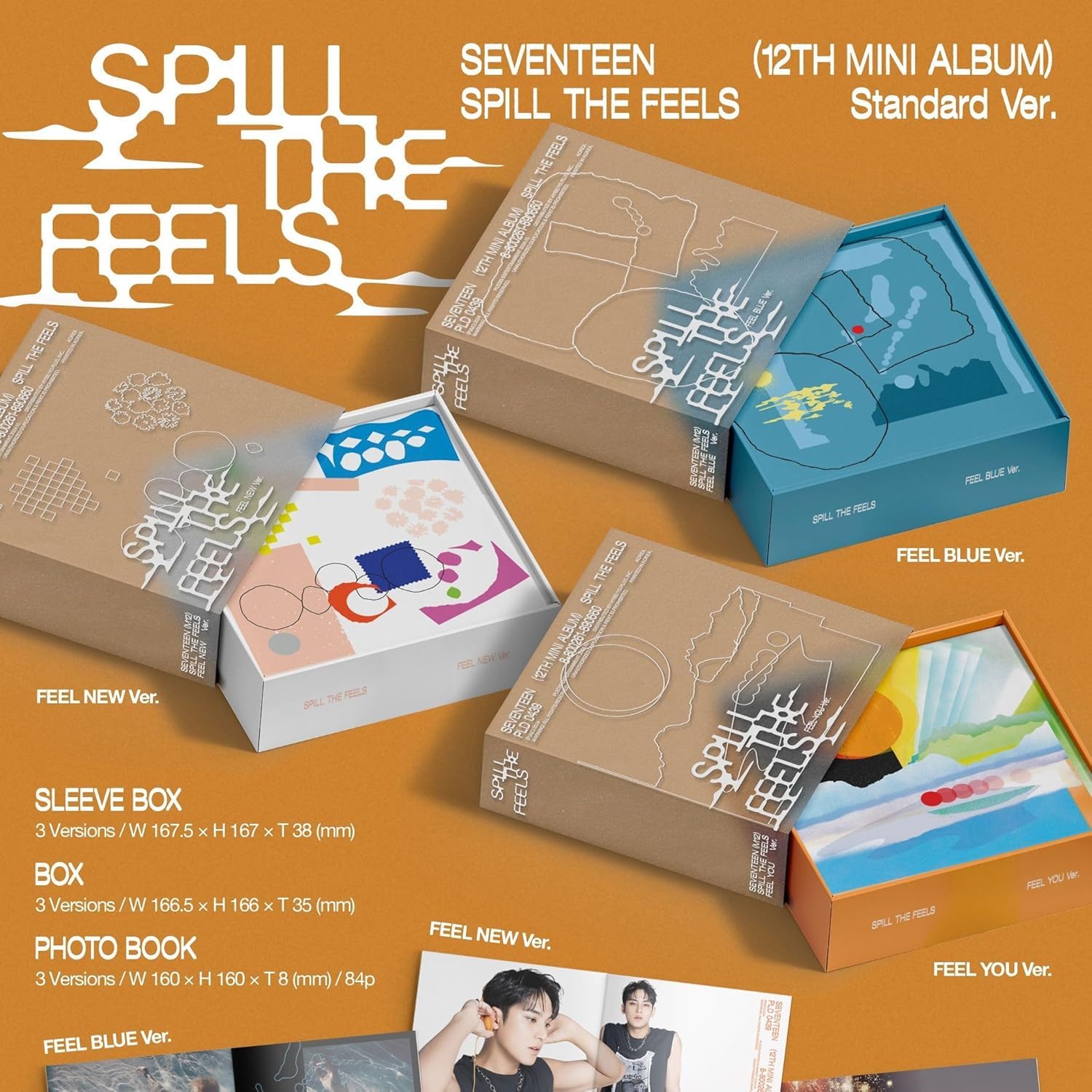 SEVENTEEN SPILL THE FEELS アルバム3形態セット Careflection SEVENTEEN - 12th Mini Album SPILL THE FEELS Album