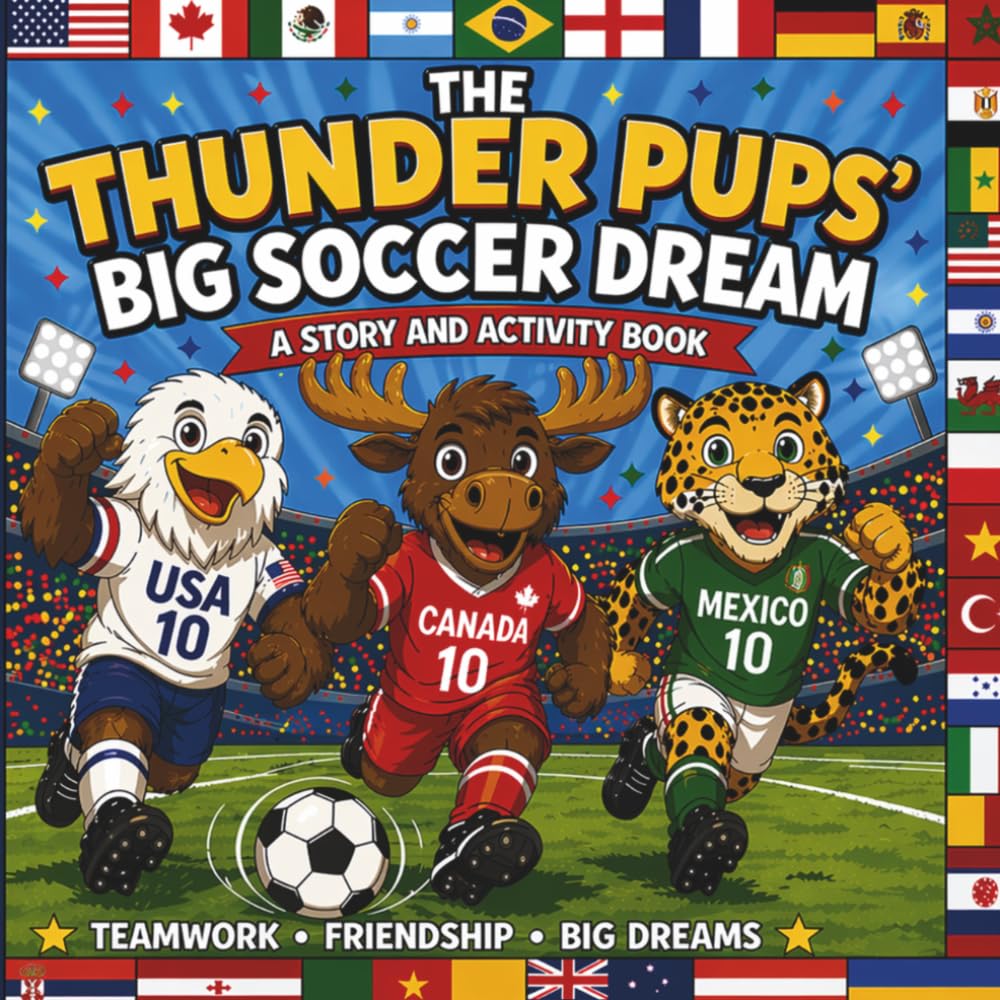 The Thunder Pups' Big Soccer Dream: A Coloring Story and Activity Book
