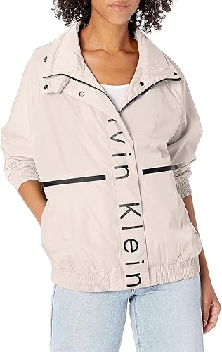 Calvin Klein Womens Lightweight Water Resistant Everyday Windbreaker