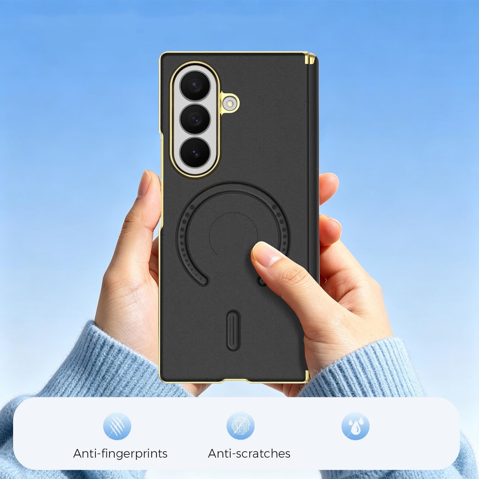 Funda para Samsung Galaxy Z Fold 8 Ultra, Magnético Antideslizante Crcasa