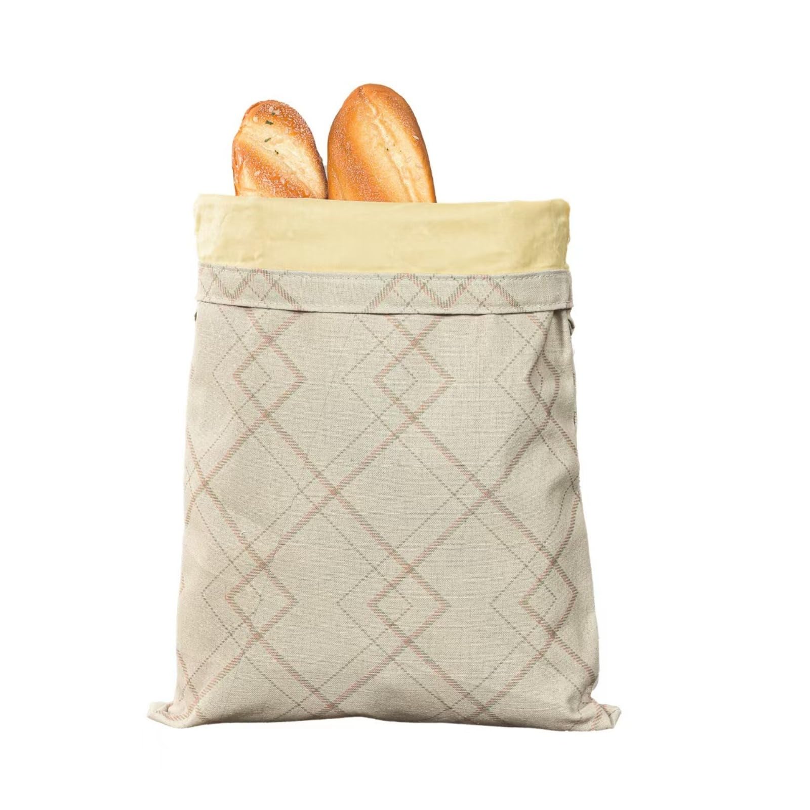 Bienenwachs-Brotbeutel, extra groß, wiederverwendbar, Baumwoll-Leinen-Aufbewahrungsbeutel mit Reißverschluss und natürlichem Bienenwachs-Futter für Sauerteig und handwerkliches Brot, 2 Stück