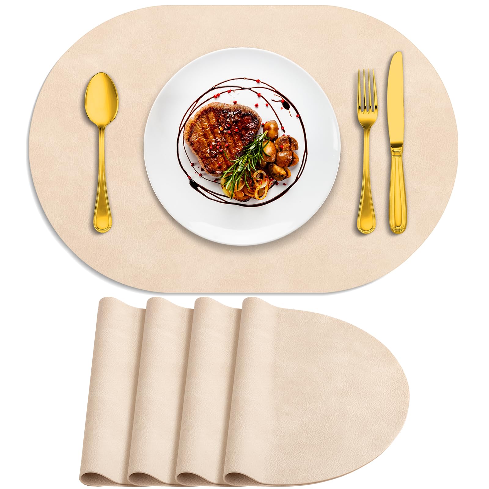 Sets de table imperméables anti-tache en polyuréthane faciles à nettoyer