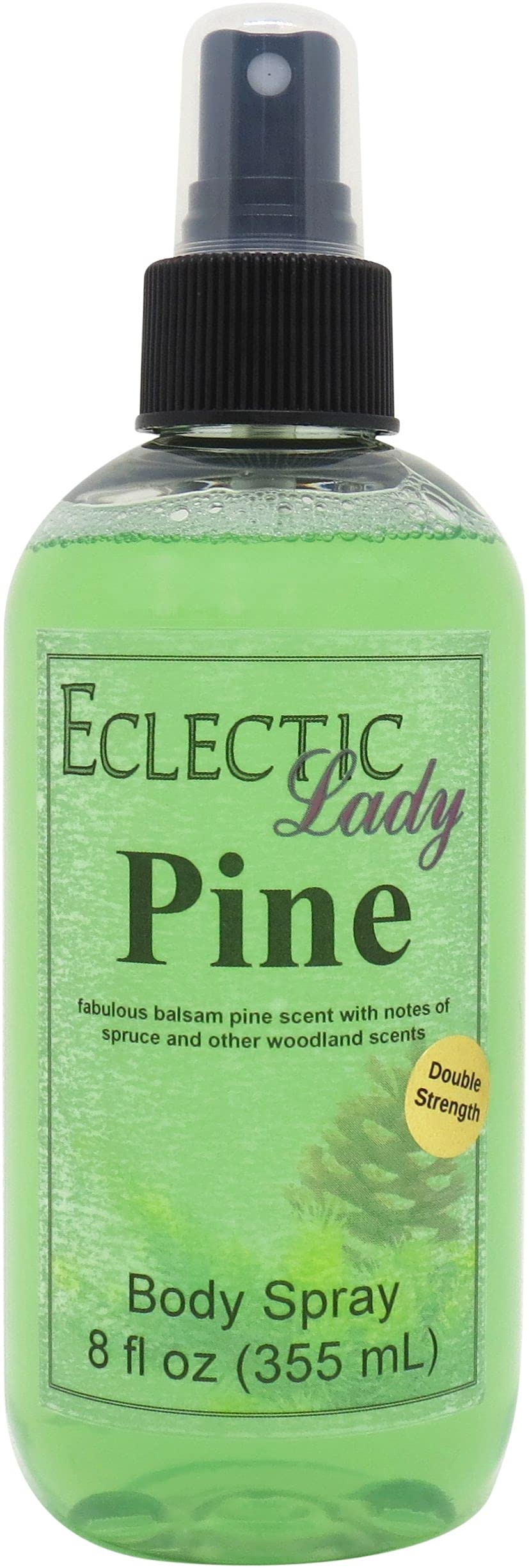 Eclectic Lady Pine Body Spray, Double Strength, 8 ounces, Body Mist for Women with Clean, Light & Gentle Fragrance, Cologne with Soft, Subtle Aroma For Daily Use