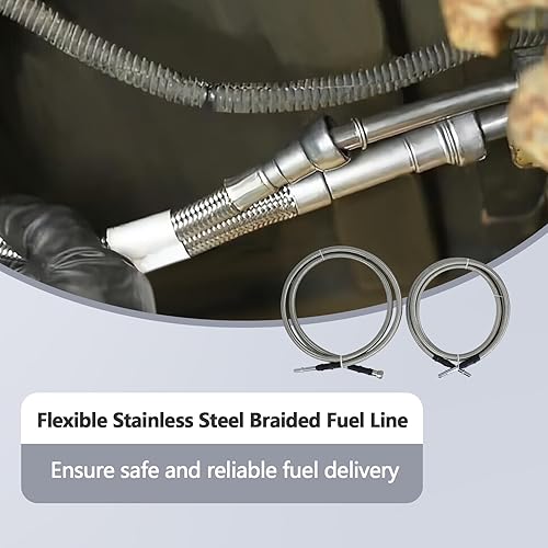 Miniatura 2 de La línea de combustible trenzada de acero inoxidable flexible se adapta a modelos seleccionados de Chevy y GMC que reemplaza 819-846