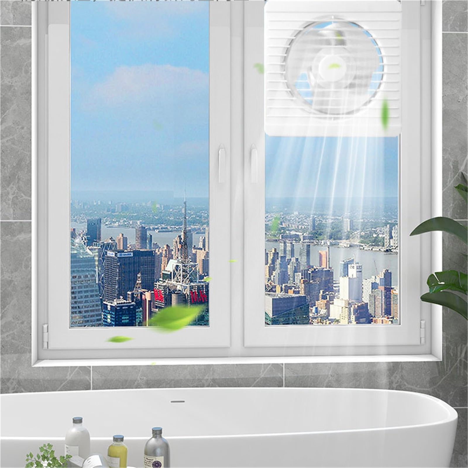 Ventilador de ático Extractor de aire for baño, montado en la pared y ventana for ventilación para el cuarto de baño