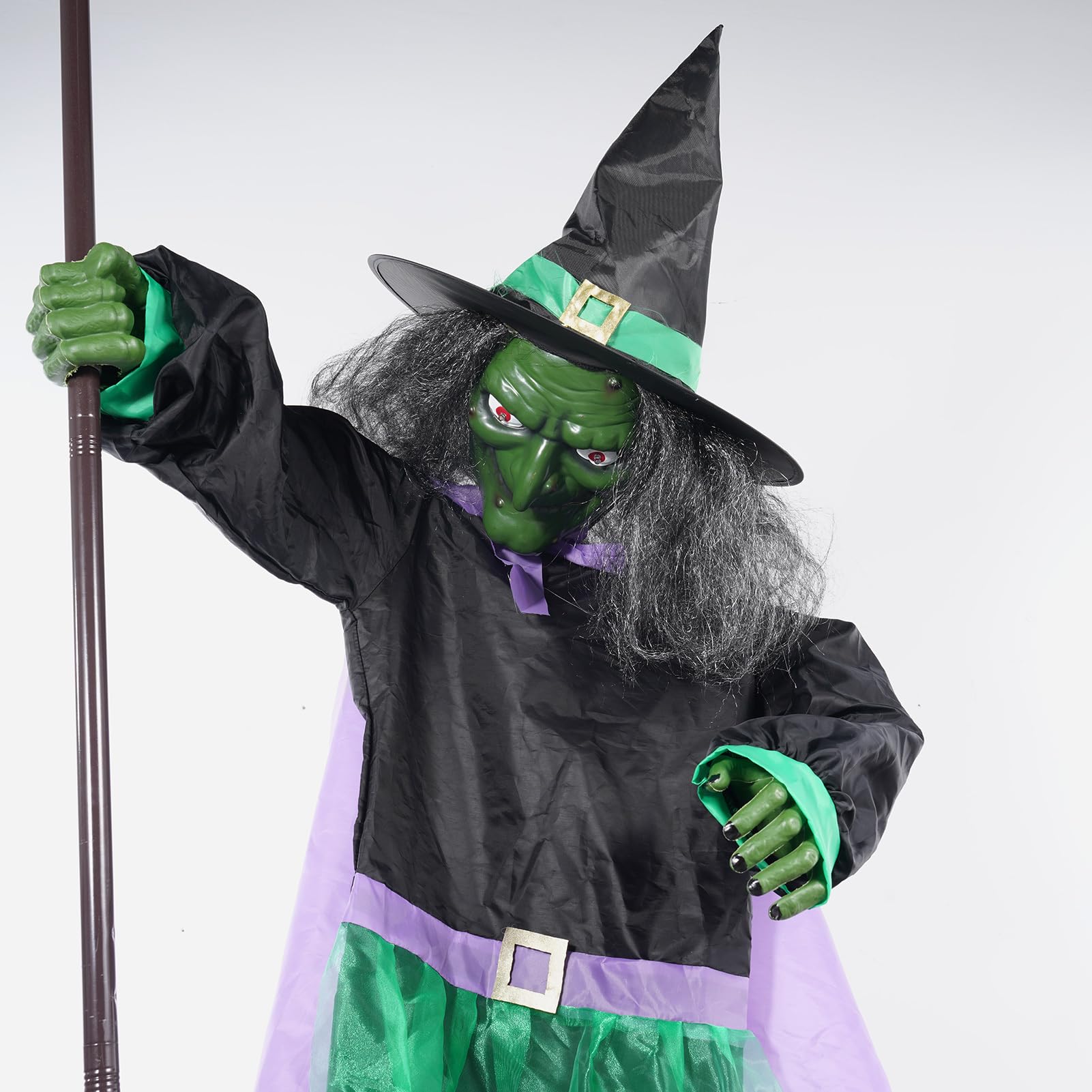 Wisząca miotła czarownicy na Halloween, latająca , miotła, dekoracja | Przerażająca dekoracja na wakacje chodnik cosplay maskarada wjazd przednie drzwi wejście na zewnątrz