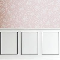 Hungbak 4-Pack 16x20 Pre-Cut Peel & Stick Accent Wall Molding Trim Kit - Easy DIY Wainscoting Panels