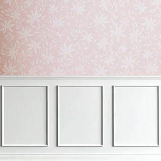 Hungbak 4-Pack 16x20 Pre-Cut Peel & Stick Accent Wall Molding Trim Kit - Easy DIY Wainscoting Panels