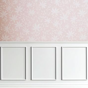 Hungbak 2 Set of 16" x 20" Pre-Cut Accent Wall Molding Trim Kit, Peel and Stick Premade Wainscoting Panels for Interior Decoration, Ready to Assemble Chair Rail Moulding