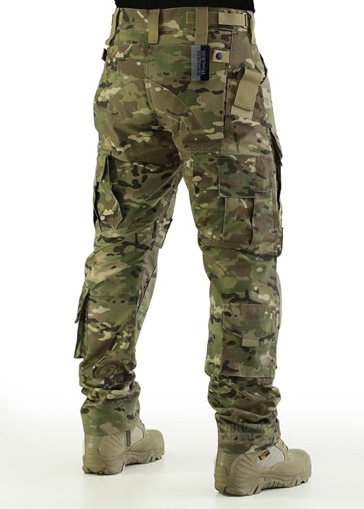 ZAPT Breathable Ripstop Fabric Pants Military Combat Multi-Pocket Molle Tactical Pants with EVA Knee Pads