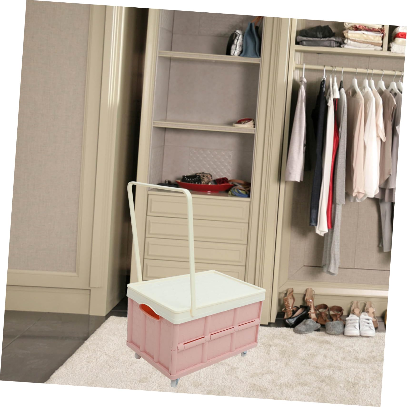 Große Aufbewahrungsbox mit Deckel und Faltbare Kunststoffbox für Kleidung und Stapelbar Flexibel für Auto Kofferraum und Zuhause Leichter Transport Organizer