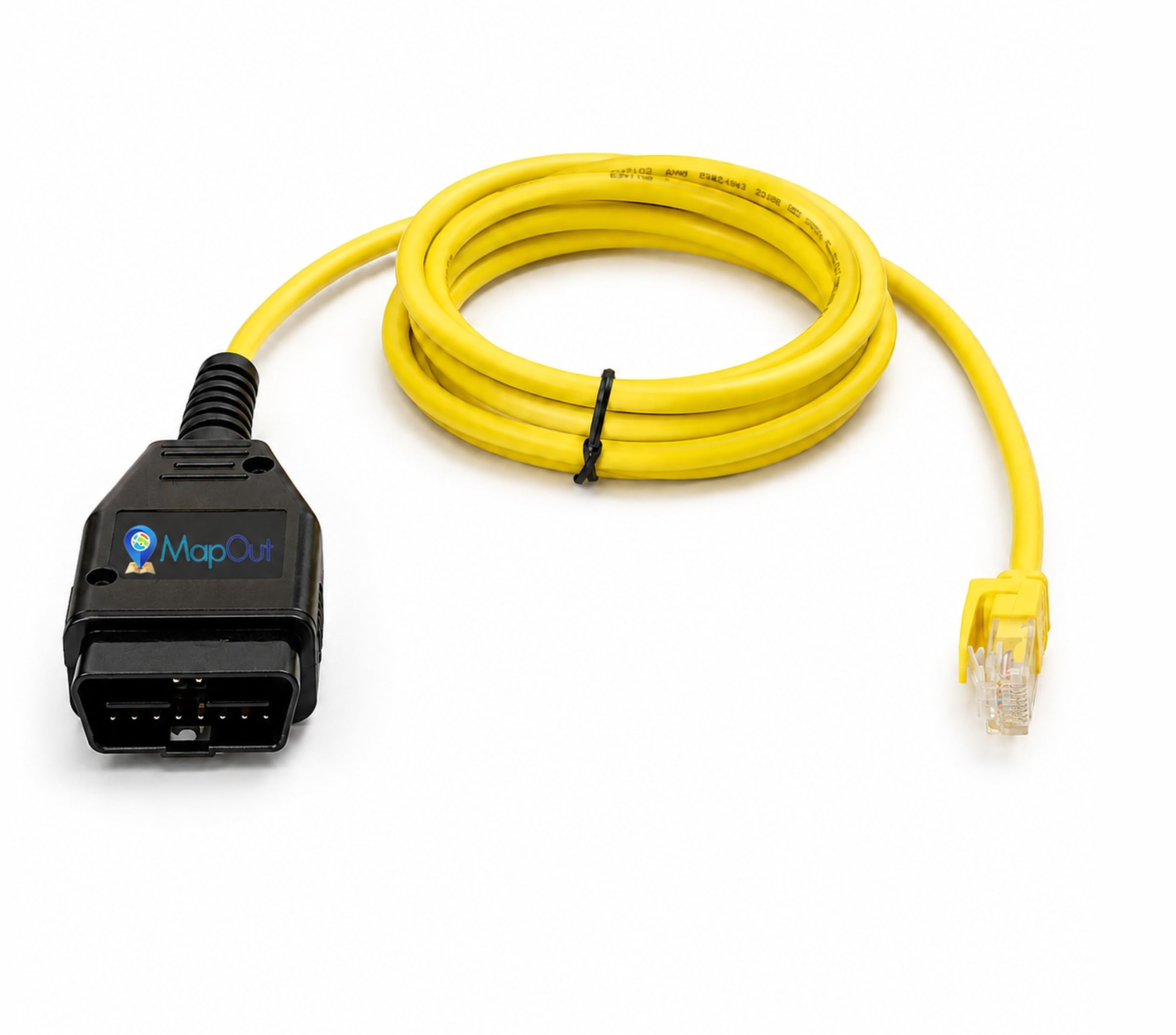 MAPOUT Mapout24 ENET Ethernet Cable RJ45 Yellow OBD OBDII OBD2 Interface Coding f-Series Cable use for Compaitble with INPA E-SYS Code Reader…SMPL042-image-38