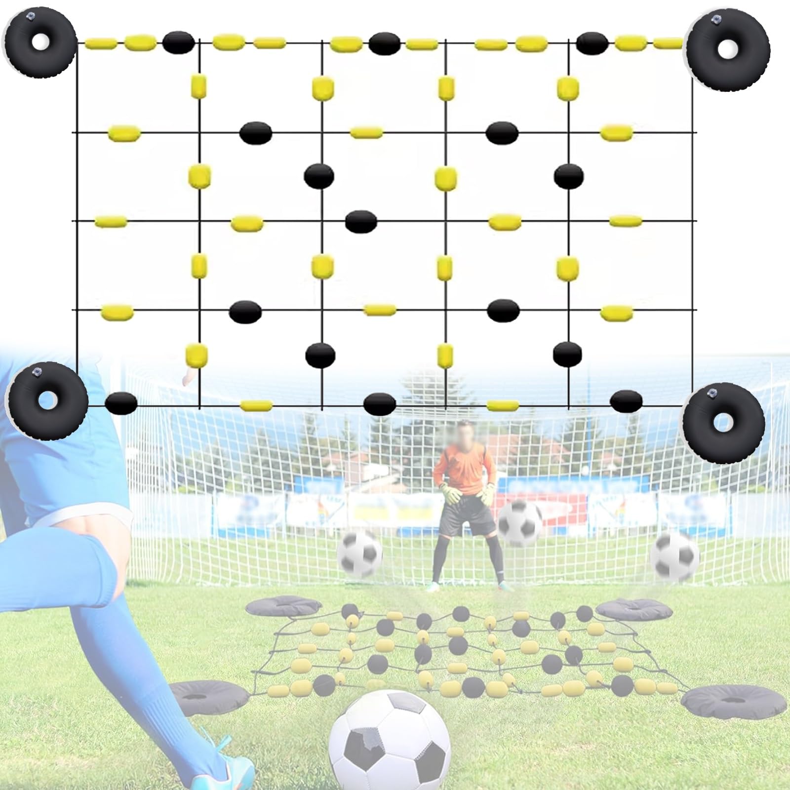 Equipo de entrenamiento de portero de fútbol, kit deflector de pelota para entrenamiento de reflejos y agilidad con bolsas de agua, mejora las habilidades del portero