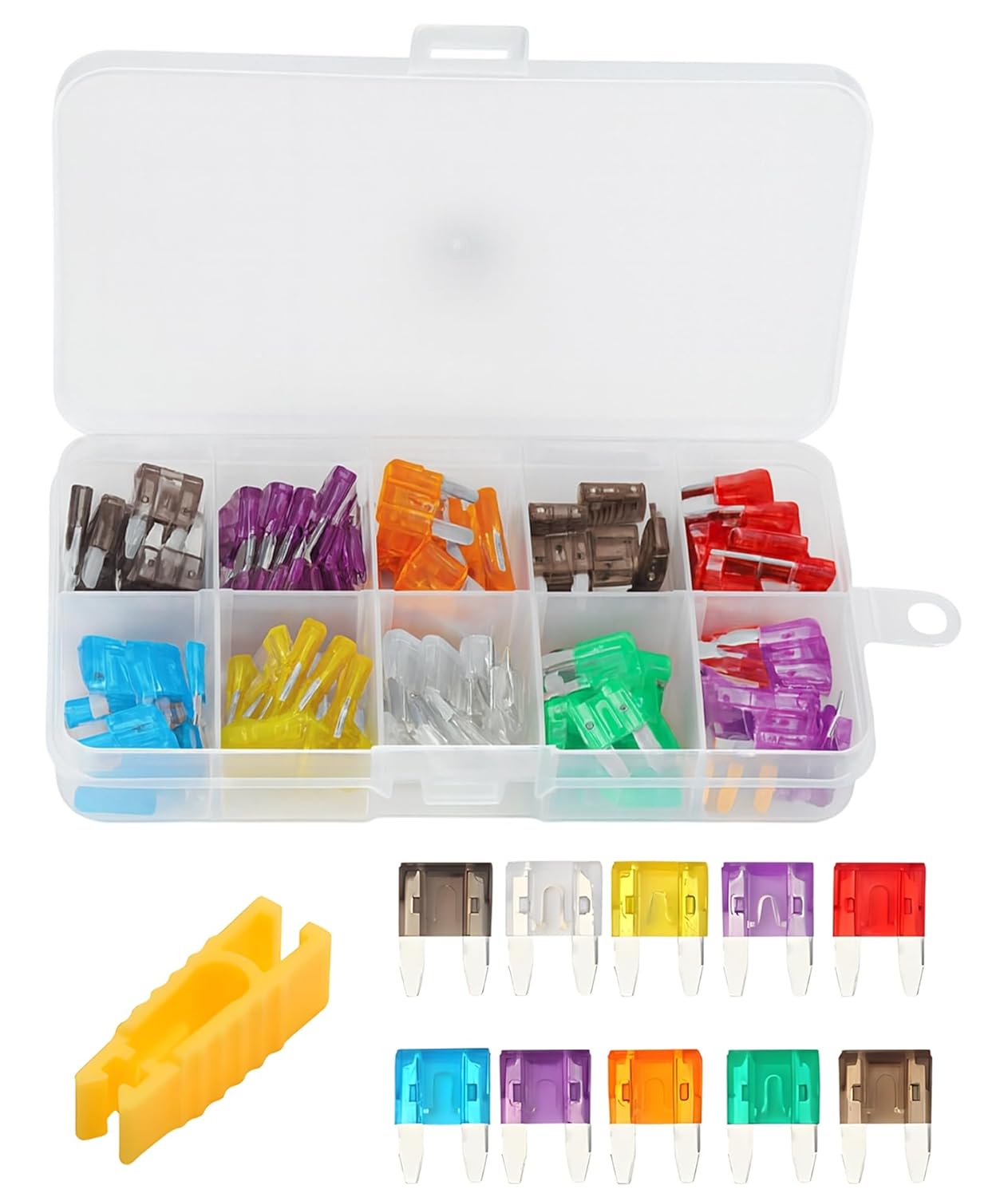120pcs Car Fuse Set Kit, Automotive Blade Fuses Assortment for Car Truck Van, Standard Mini Low Profile Fuses